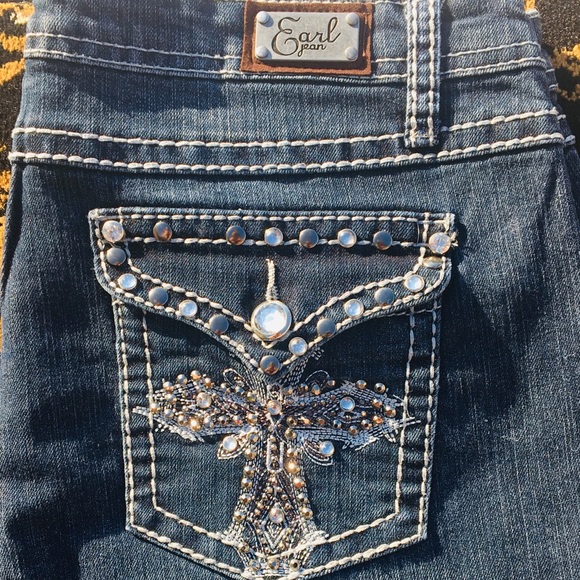 Earl Jeans Denim - Earl Embellished Bootcut Jeans Sz 10
